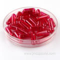 Size 00 transperant red capsule shell
